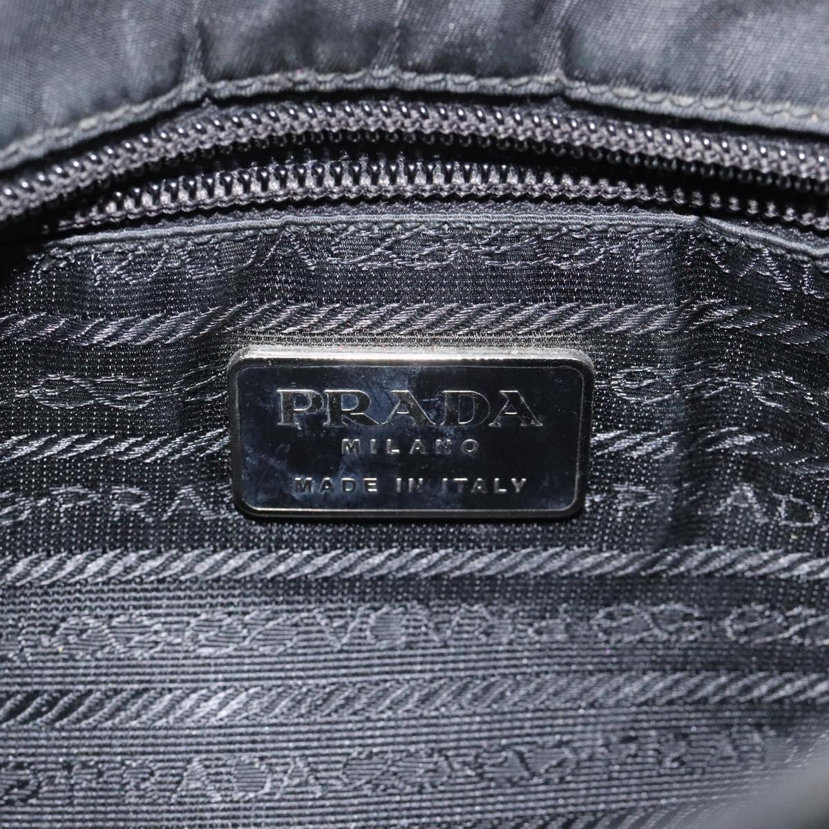 PRADA Hand Bag Nylon Black Auth KD065