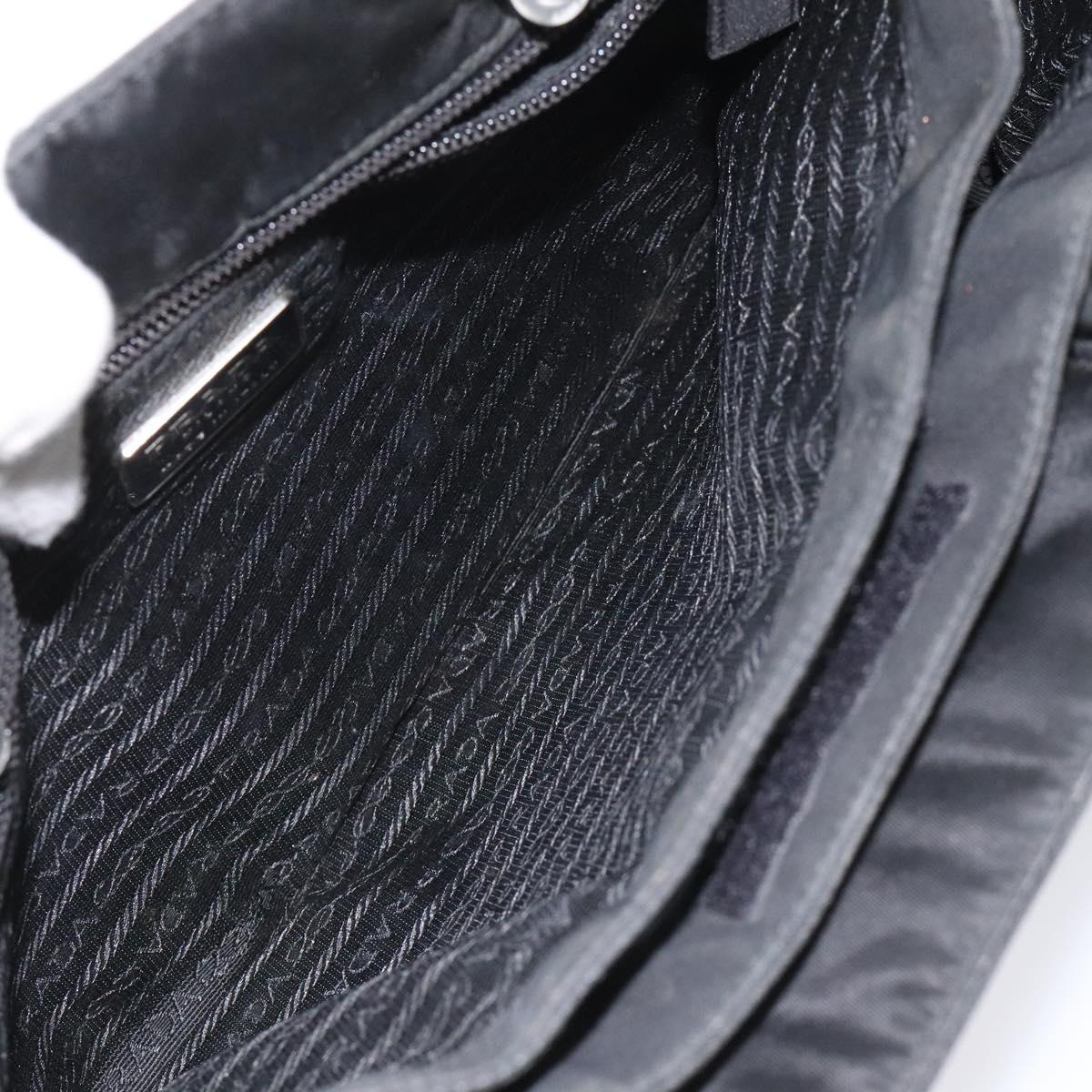 PRADA Hand Bag Nylon Black Auth KD065