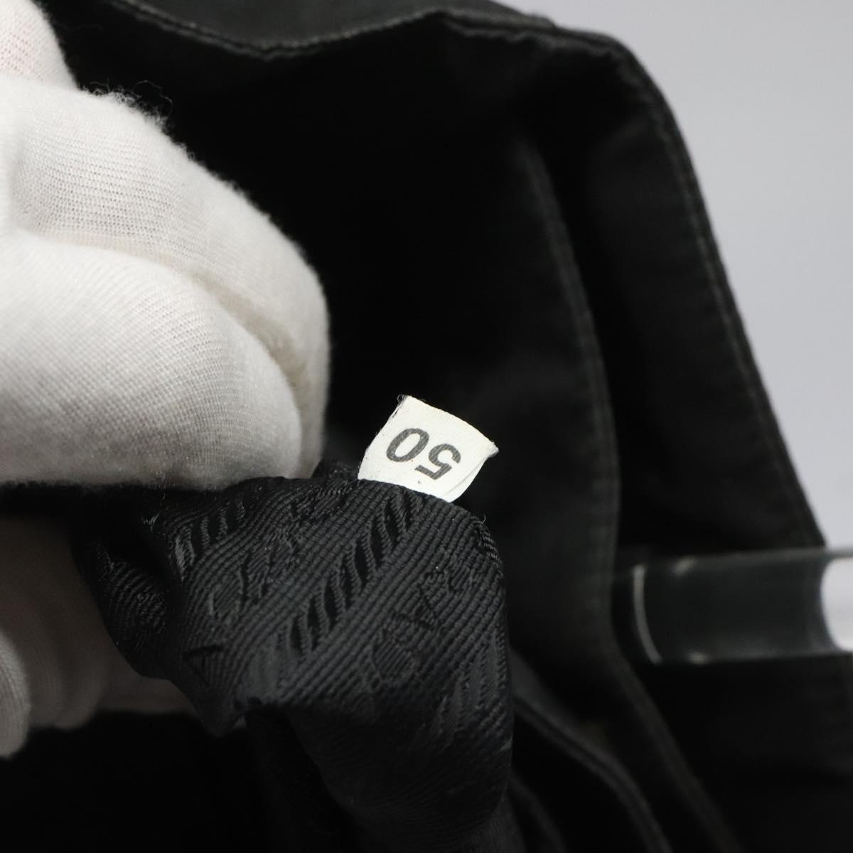 PRADA Hand Bag Nylon Black Auth KD065