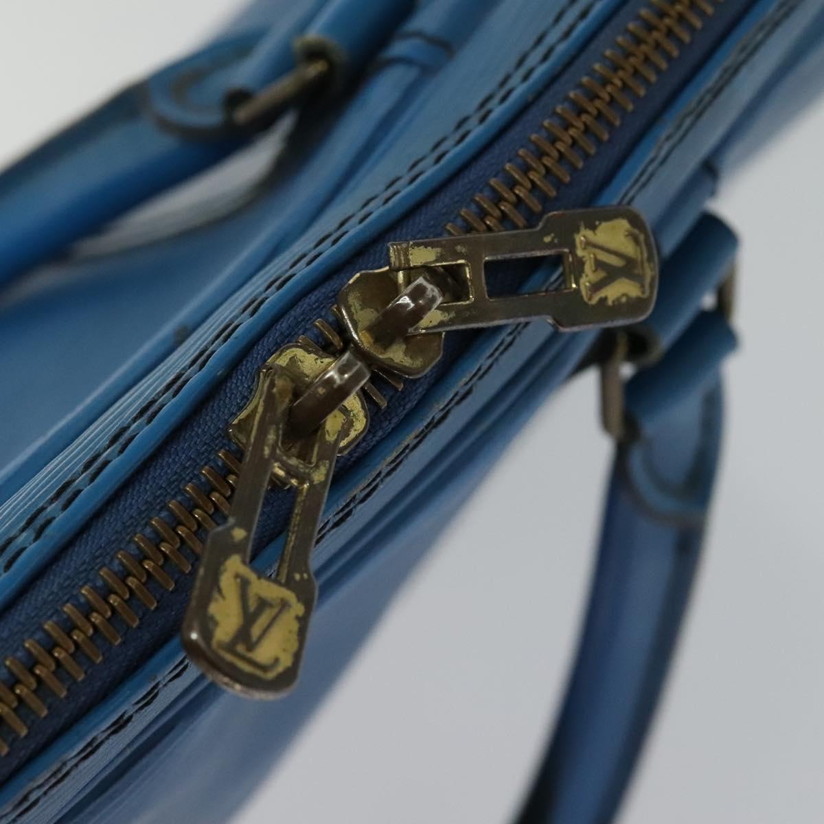 LOUIS VUITTON Epi Porte Documents Voyage Business Bag Blue M54475 Auth KD067
