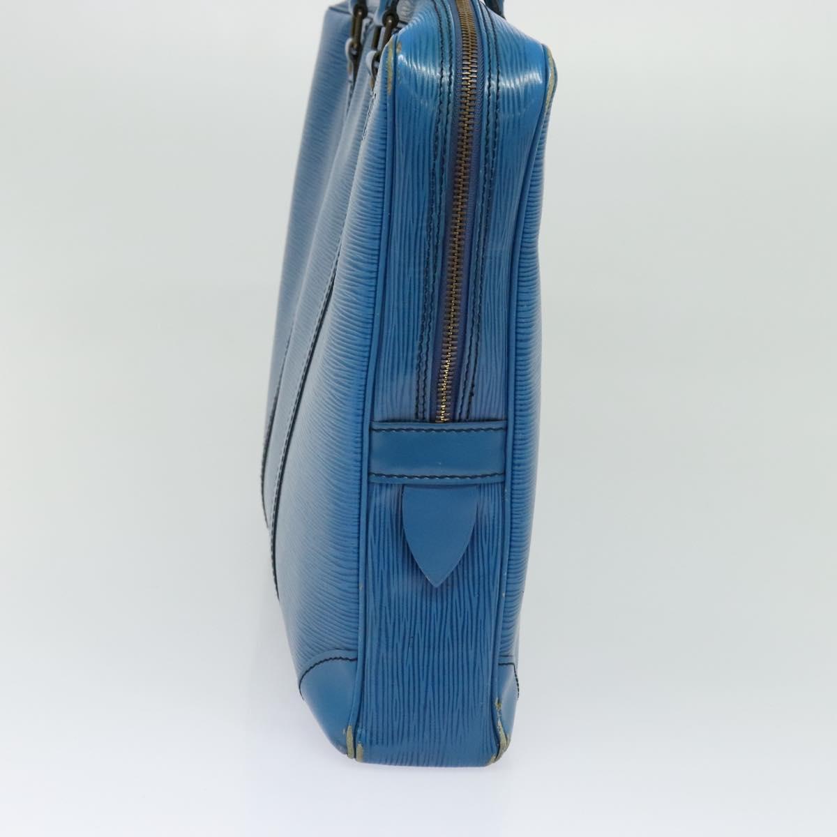LOUIS VUITTON Epi Porte Documents Voyage Business Bag Blue M54475 Auth KD067