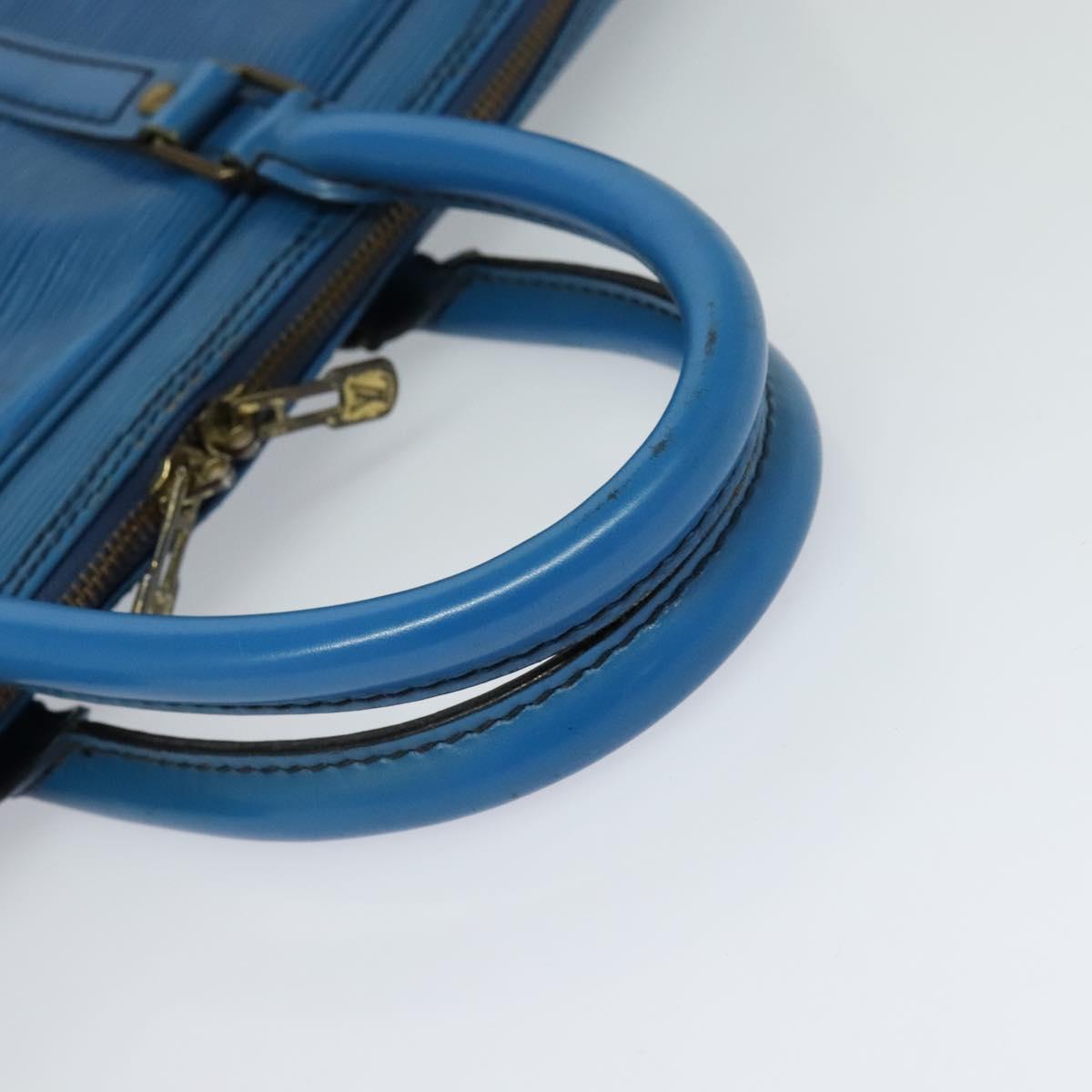 LOUIS VUITTON Epi Porte Documents Voyage Business Bag Blue M54475 Auth KD067