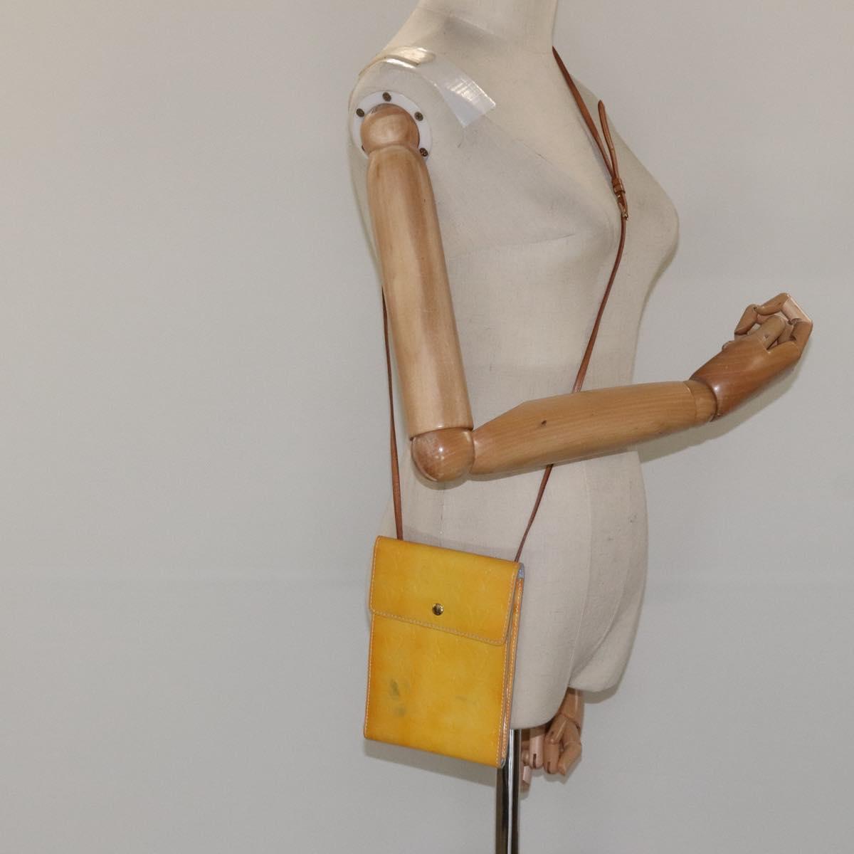 LOUIS VUITTON Monogram Vernis Kenmare Shoulder Bag Gris M91060 LV Auth KD073