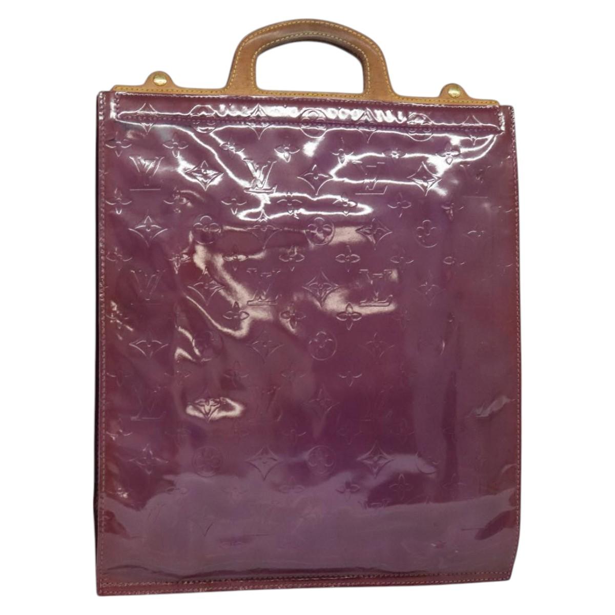 LOUIS VUITTON Monogram Vernis Stanton Tote Bag Purple Viole M91079 Auth KD074