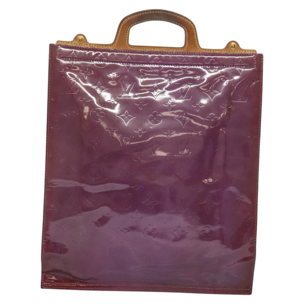 LOUIS VUITTON Monogram Vernis Stanton Tote Bag Purple Viole M91079 Auth KD074