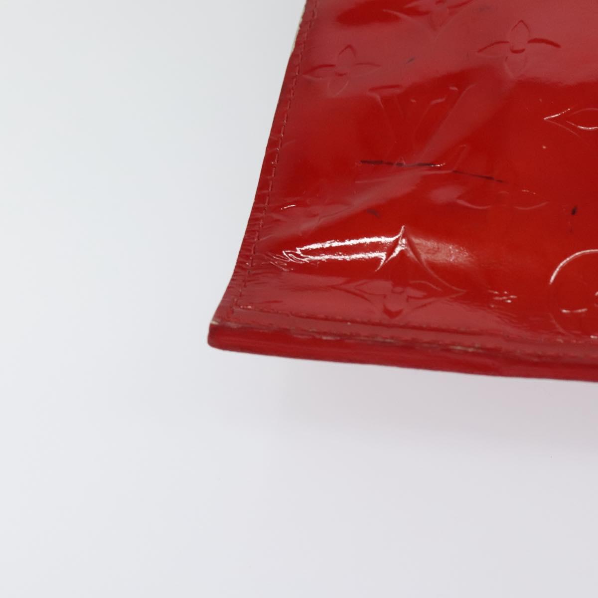 LOUIS VUITTON Monogram Vernis Stanton Tote Bag Red M91078 LV Auth KD080