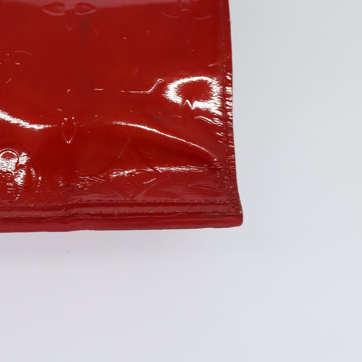 LOUIS VUITTON Monogram Vernis Stanton Tote Bag Red M91078 LV Auth KD080