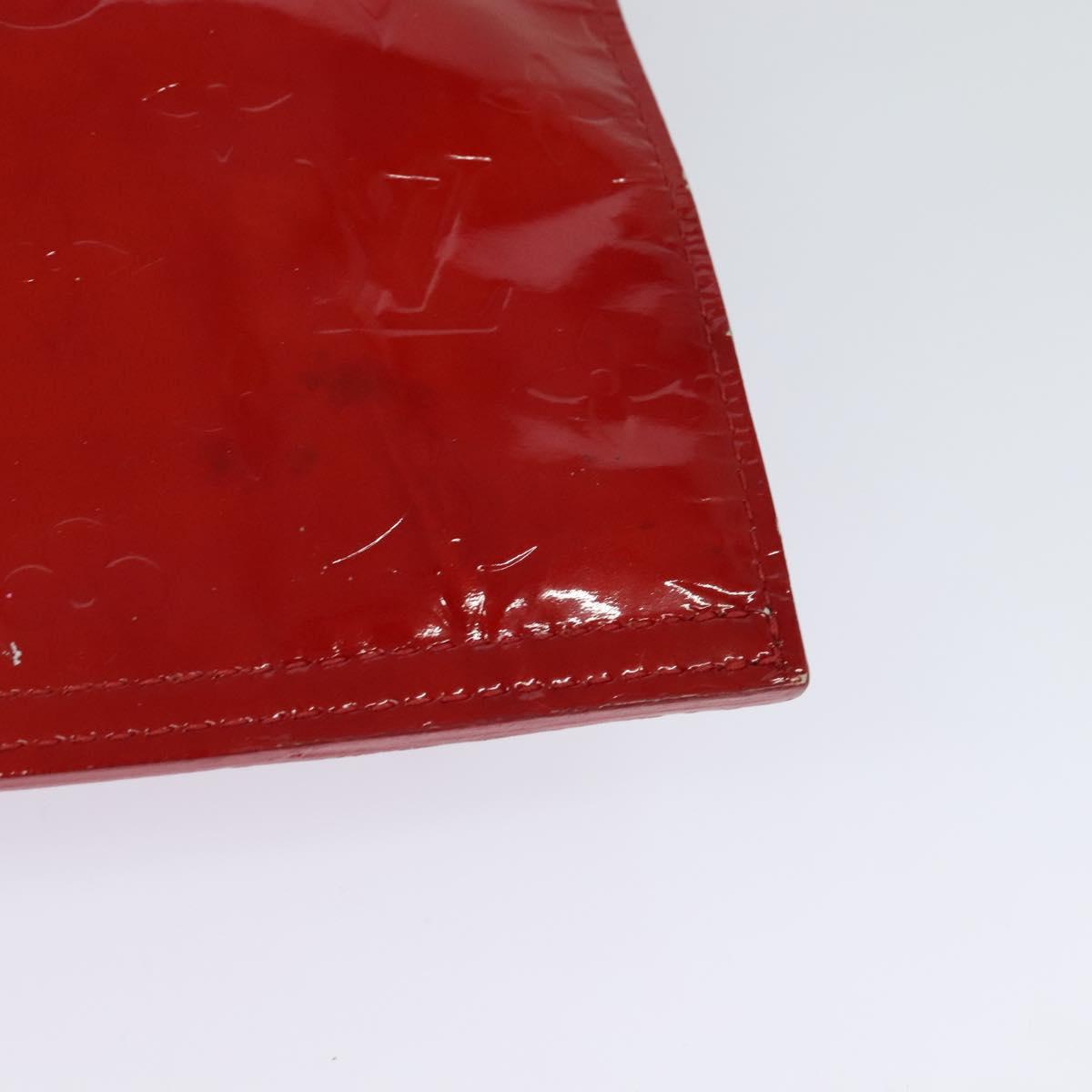 LOUIS VUITTON Monogram Vernis Stanton Tote Bag Red M91078 LV Auth KD080