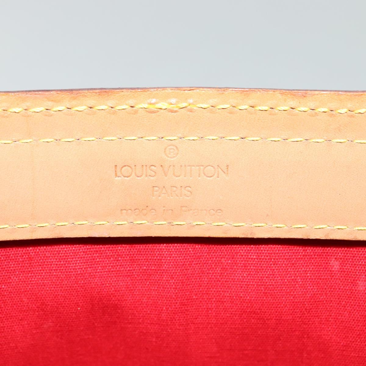 LOUIS VUITTON Monogram Vernis Stanton Tote Bag Red M91078 LV Auth KD080