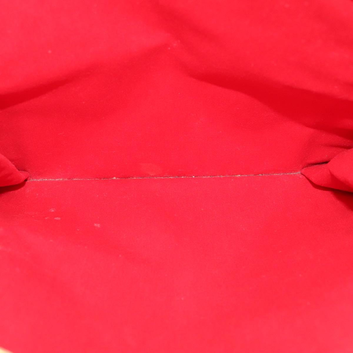 LOUIS VUITTON Monogram Vernis Stanton Tote Bag Red M91078 LV Auth KD080