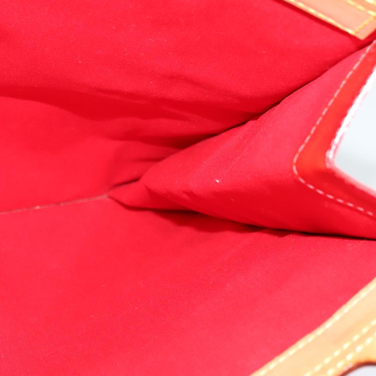 LOUIS VUITTON Monogram Vernis Stanton Tote Bag Red M91078 LV Auth KD080