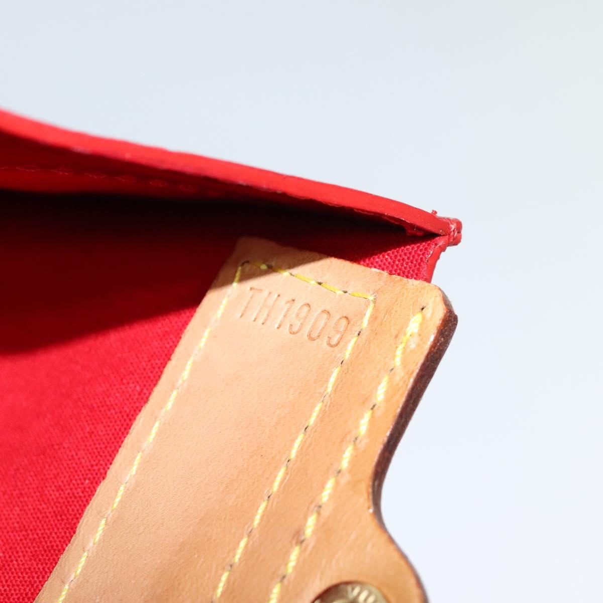 LOUIS VUITTON Monogram Vernis Stanton Tote Bag Red M91078 LV Auth KD080