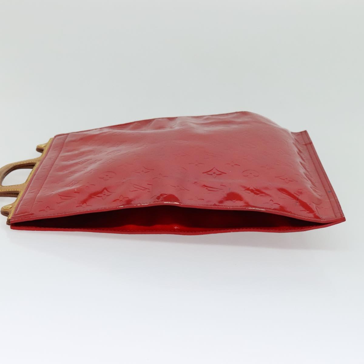 LOUIS VUITTON Monogram Vernis Stanton Tote Bag Red M91078 LV Auth KD080