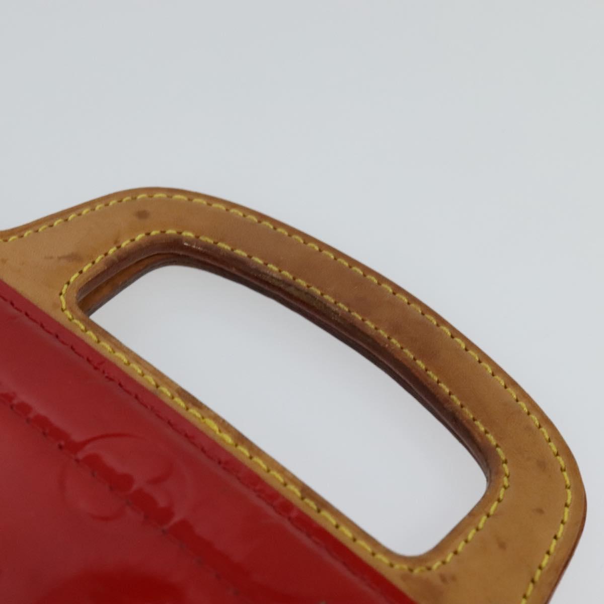 LOUIS VUITTON Monogram Vernis Stanton Tote Bag Red M91078 LV Auth KD080