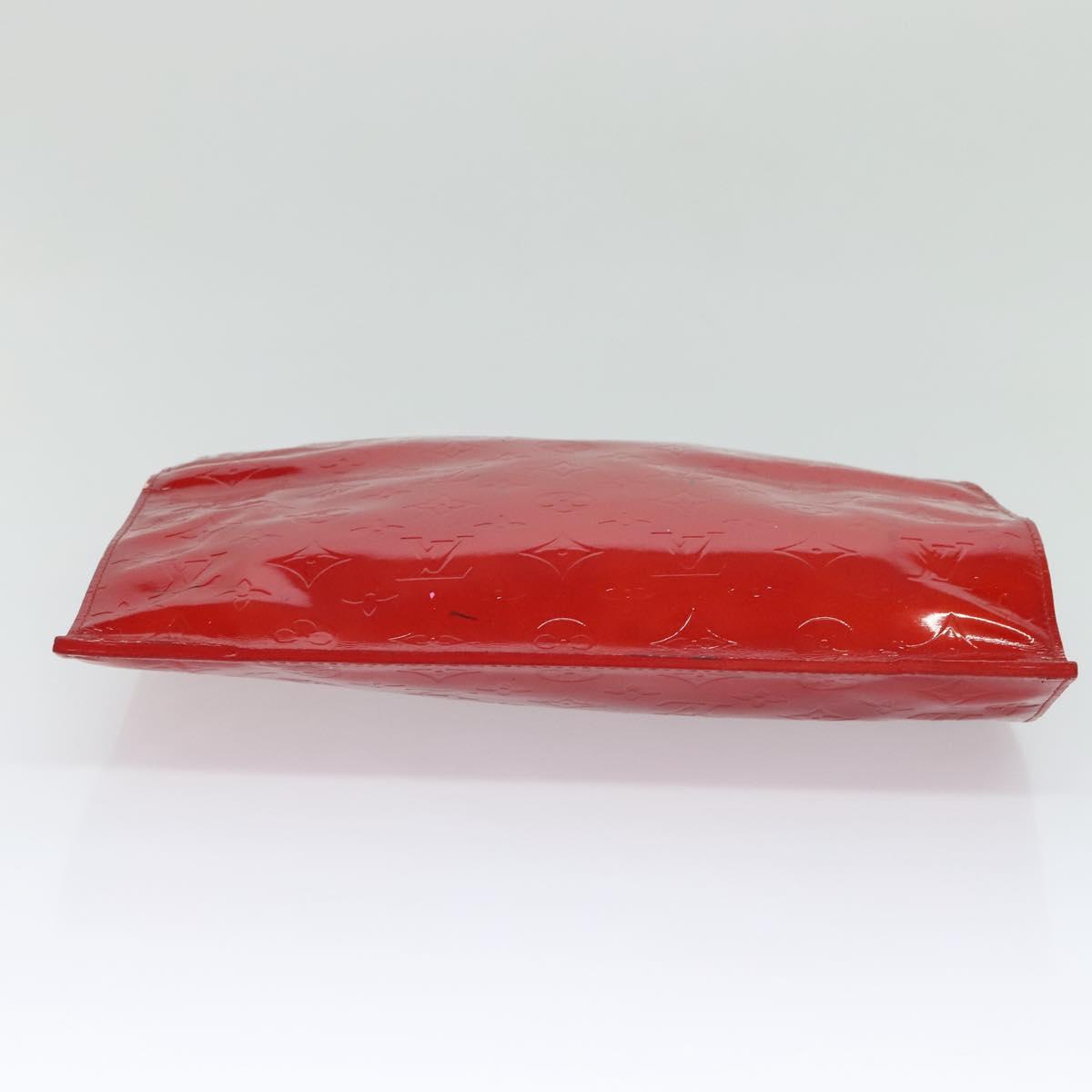 LOUIS VUITTON Monogram Vernis Stanton Tote Bag Red M91078 LV Auth KD080