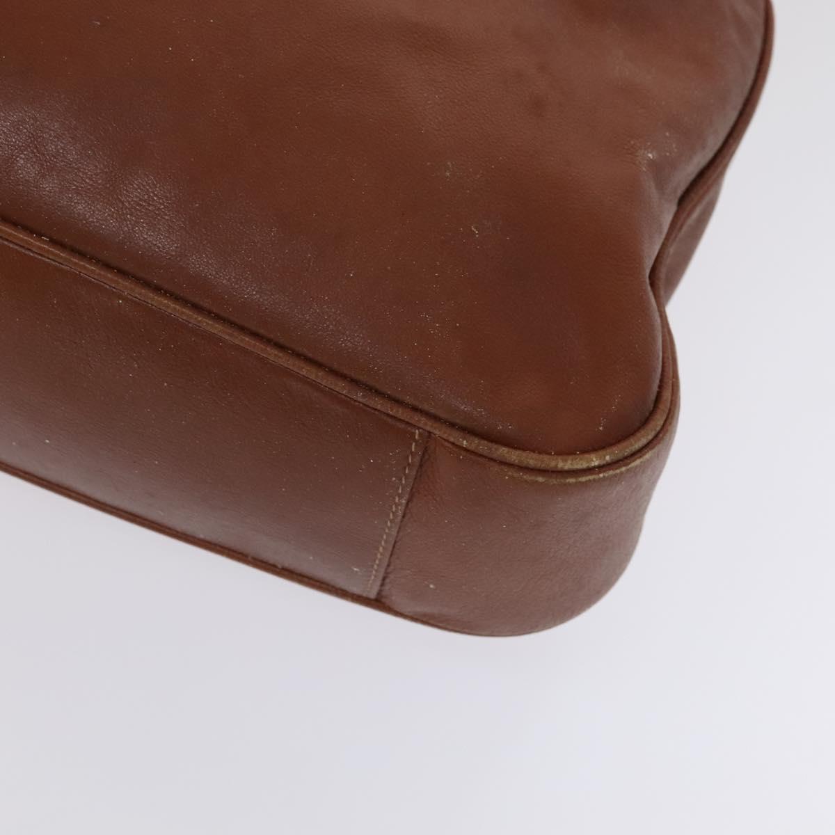 GUCCI Bamboo Hand Bag Leather 2way Brown Gold 001 3754 1577 Auth KD088