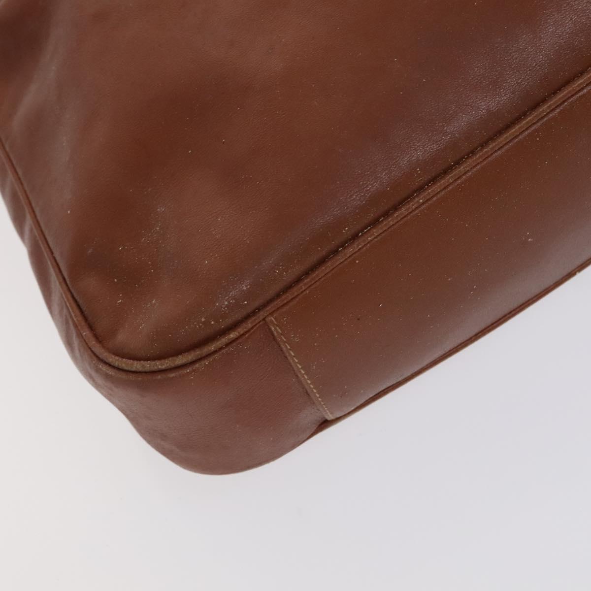 GUCCI Bamboo Hand Bag Leather 2way Brown Gold 001 3754 1577 Auth KD088