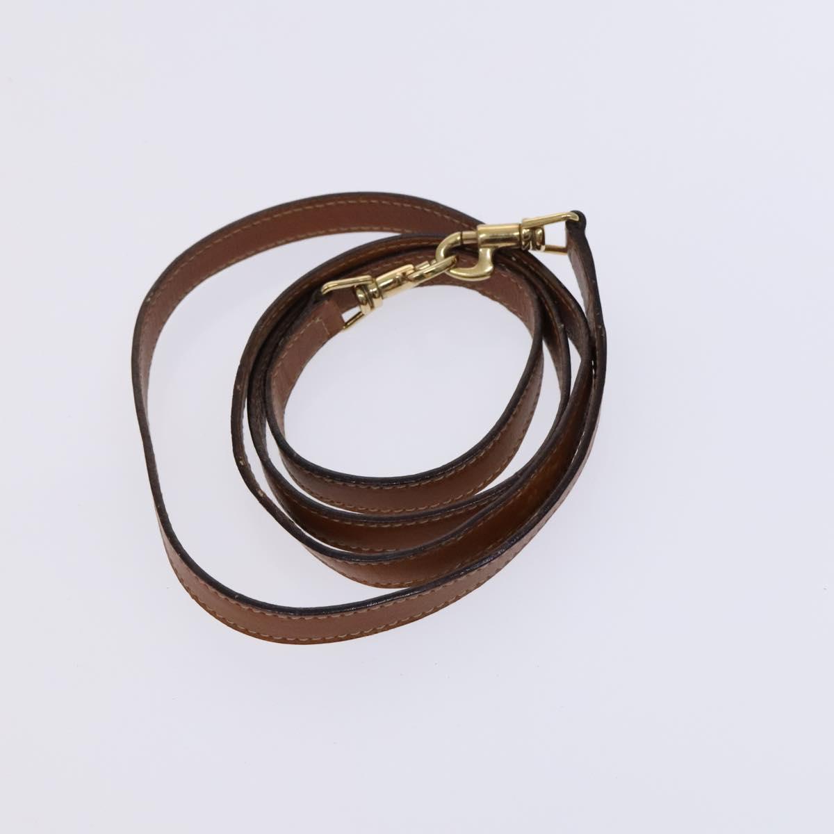 GUCCI Bamboo Hand Bag Leather 2way Brown Gold 007 2032 0231 Auth KD089