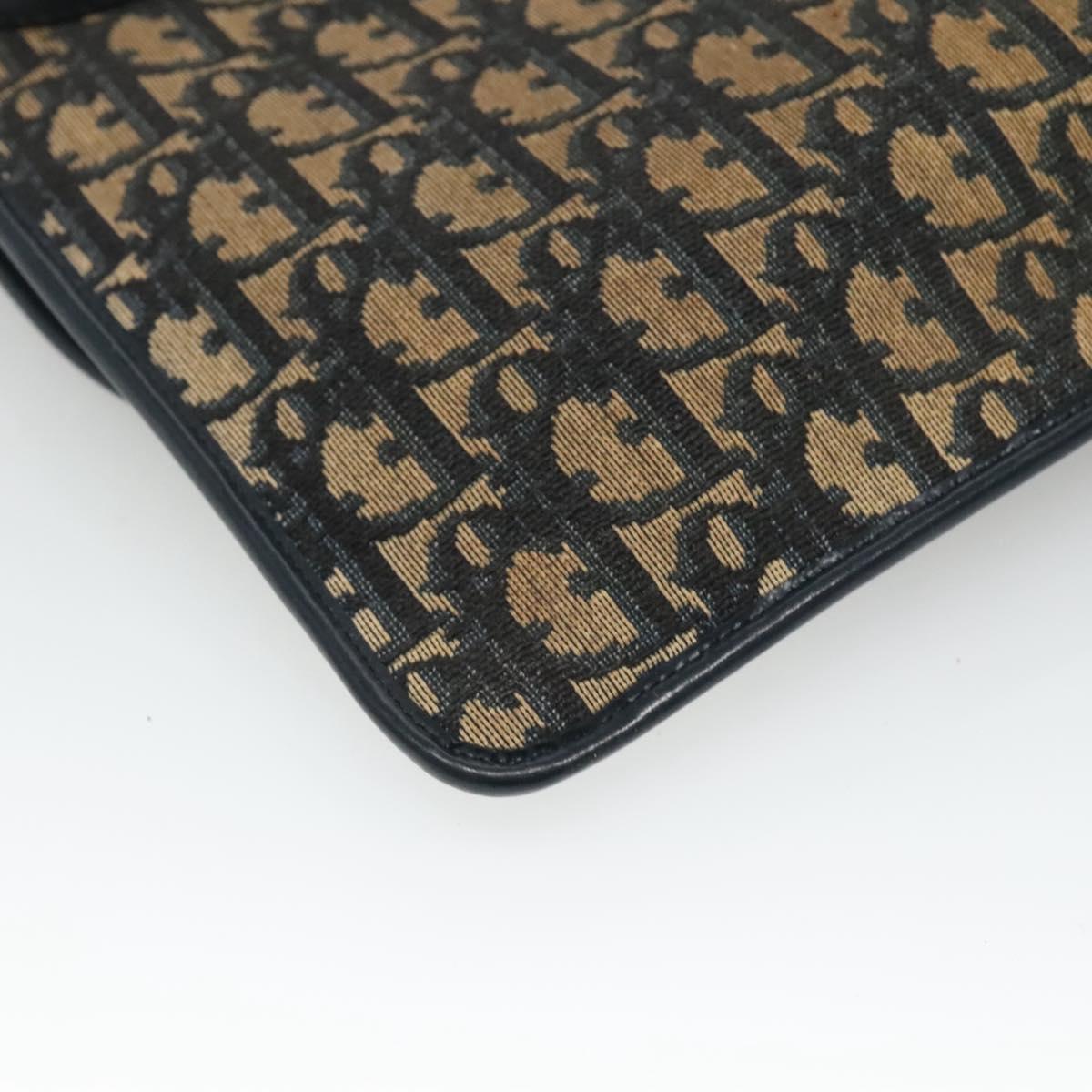 Christian Dior Trotter Canvas Shoulder Bag Navy Auth KD091