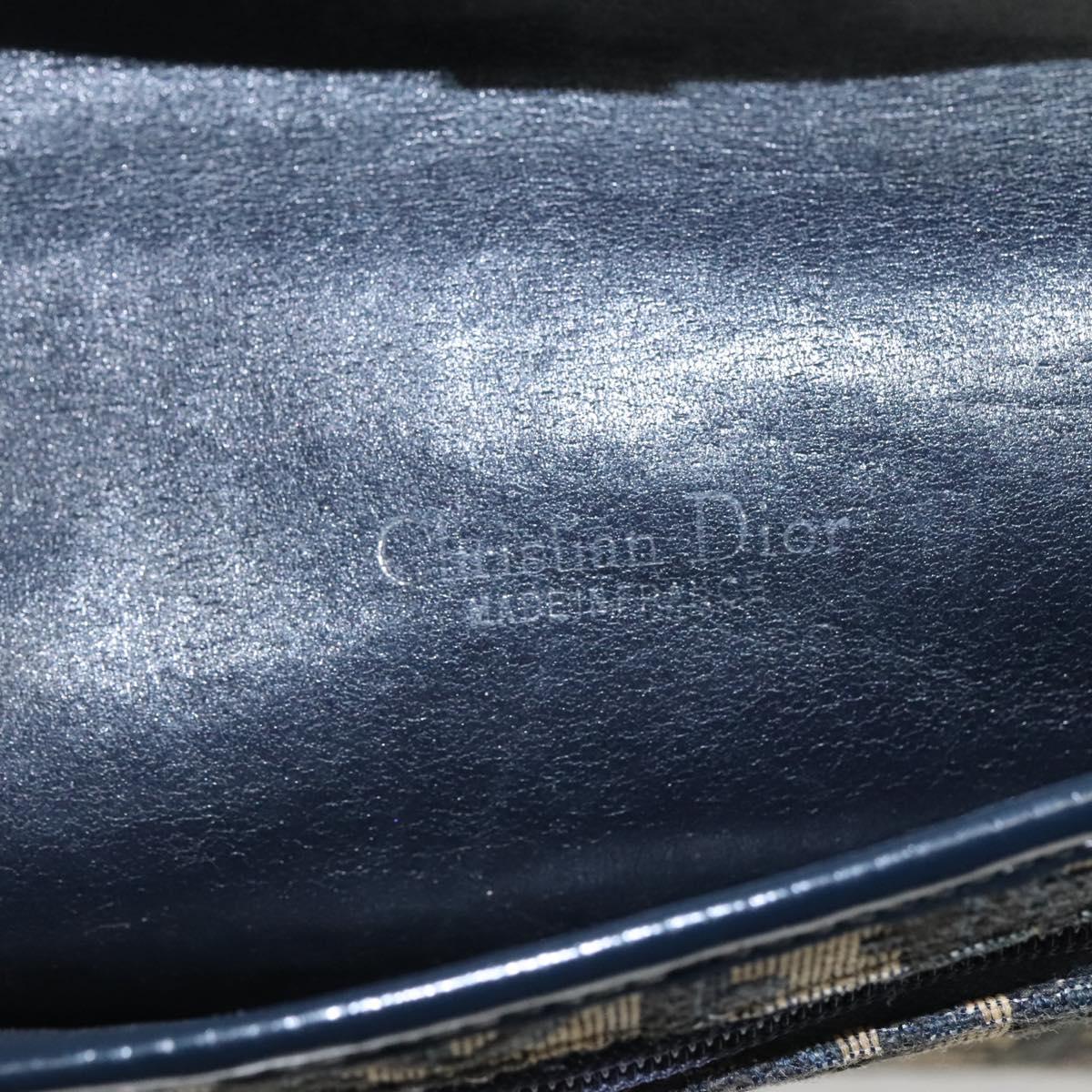 Christian Dior Trotter Canvas Shoulder Bag Navy Auth KD091