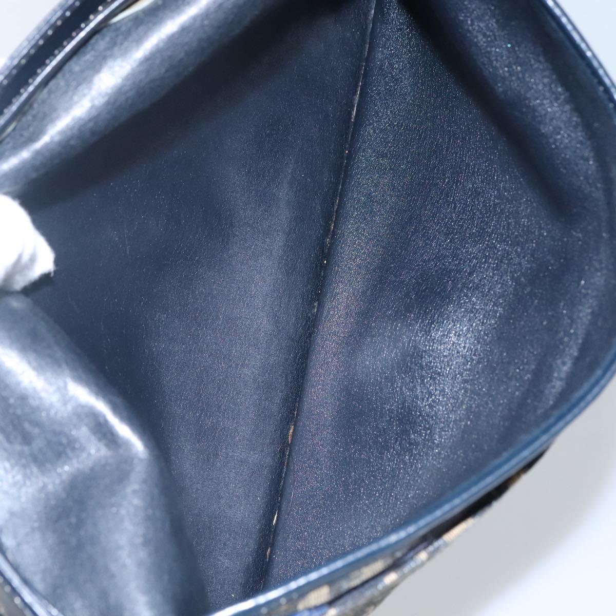 Christian Dior Trotter Canvas Shoulder Bag Navy Auth KD091