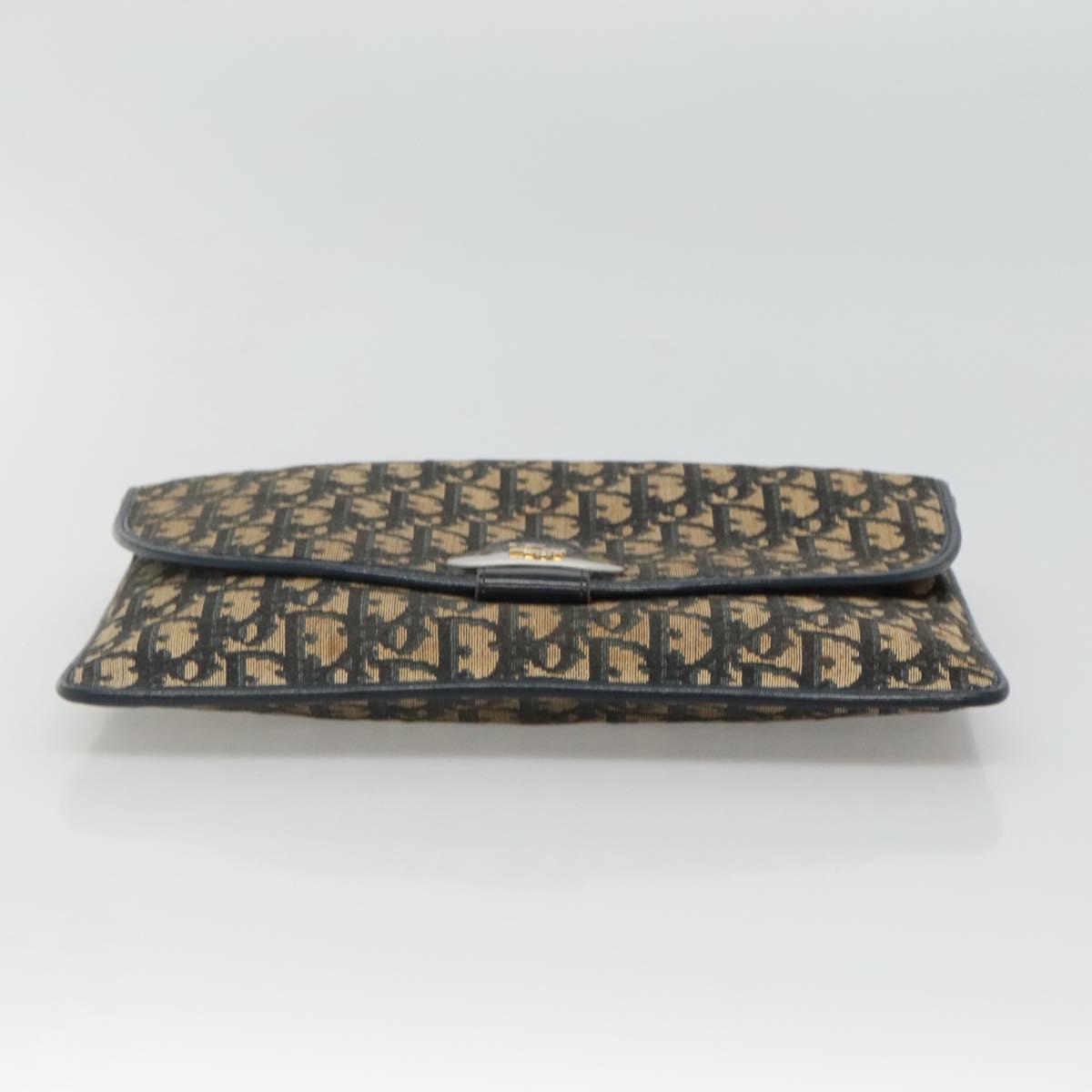 Christian Dior Trotter Canvas Shoulder Bag Navy Auth KD091