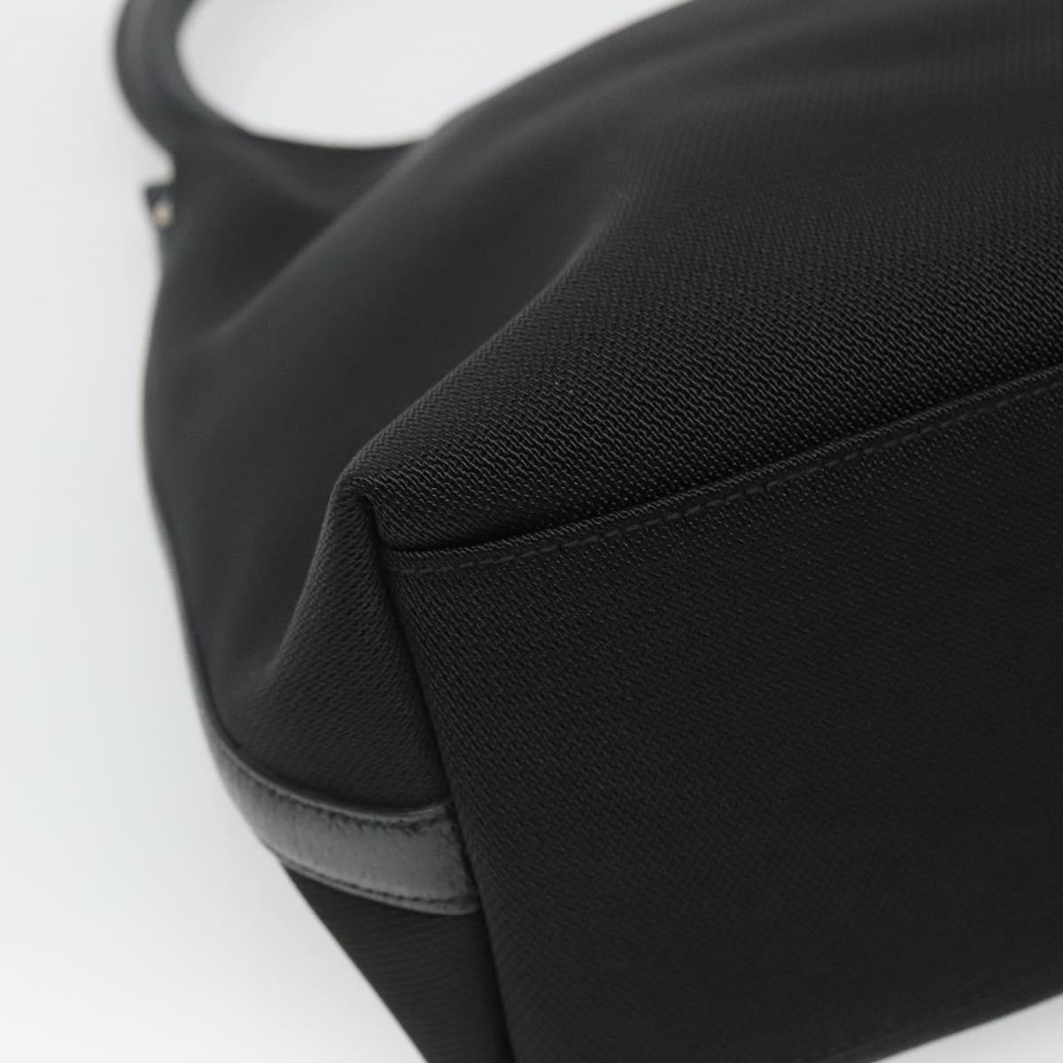 Salvatore Ferragamo Hand Bag Canvas Black Auth KD096