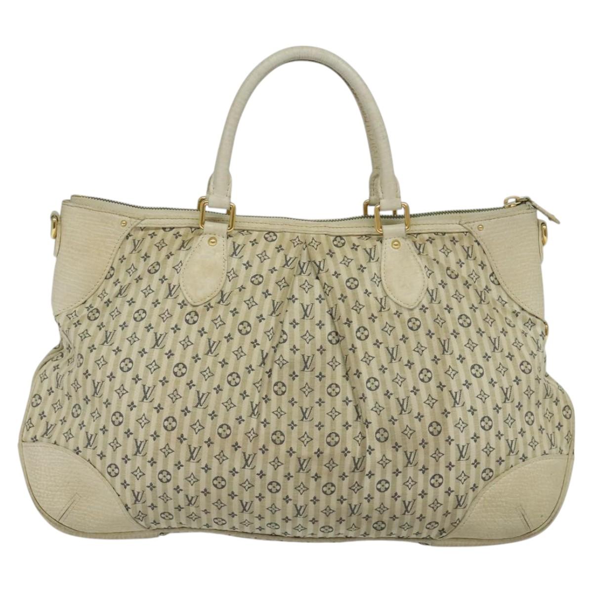 LOUIS VUITTON Monogram Mini Lin Croisette Marina GM Bag 2way M95492 Auth KD103
