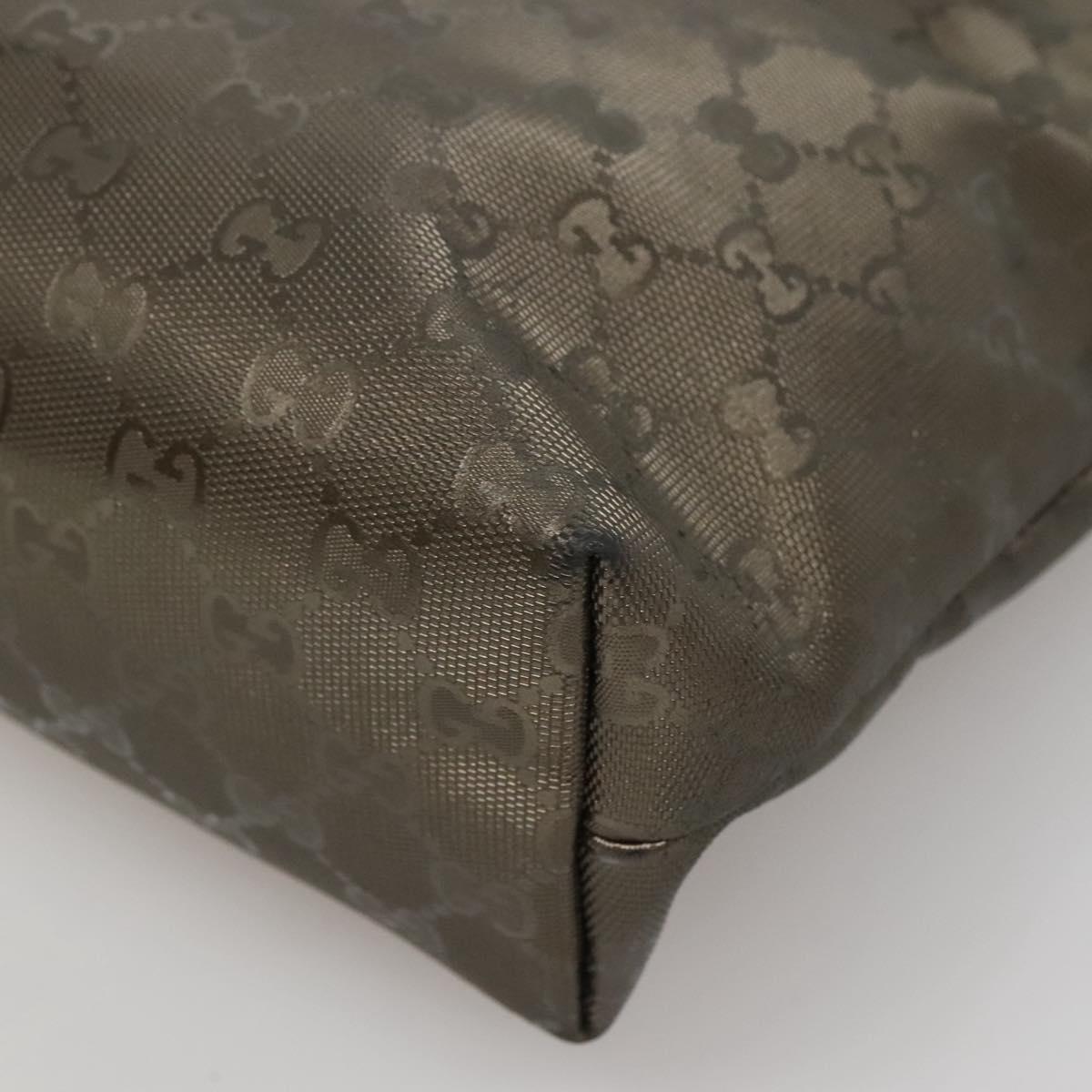 GUCCI GG implementation Tote Bag Khaki 211138 Auth KD120