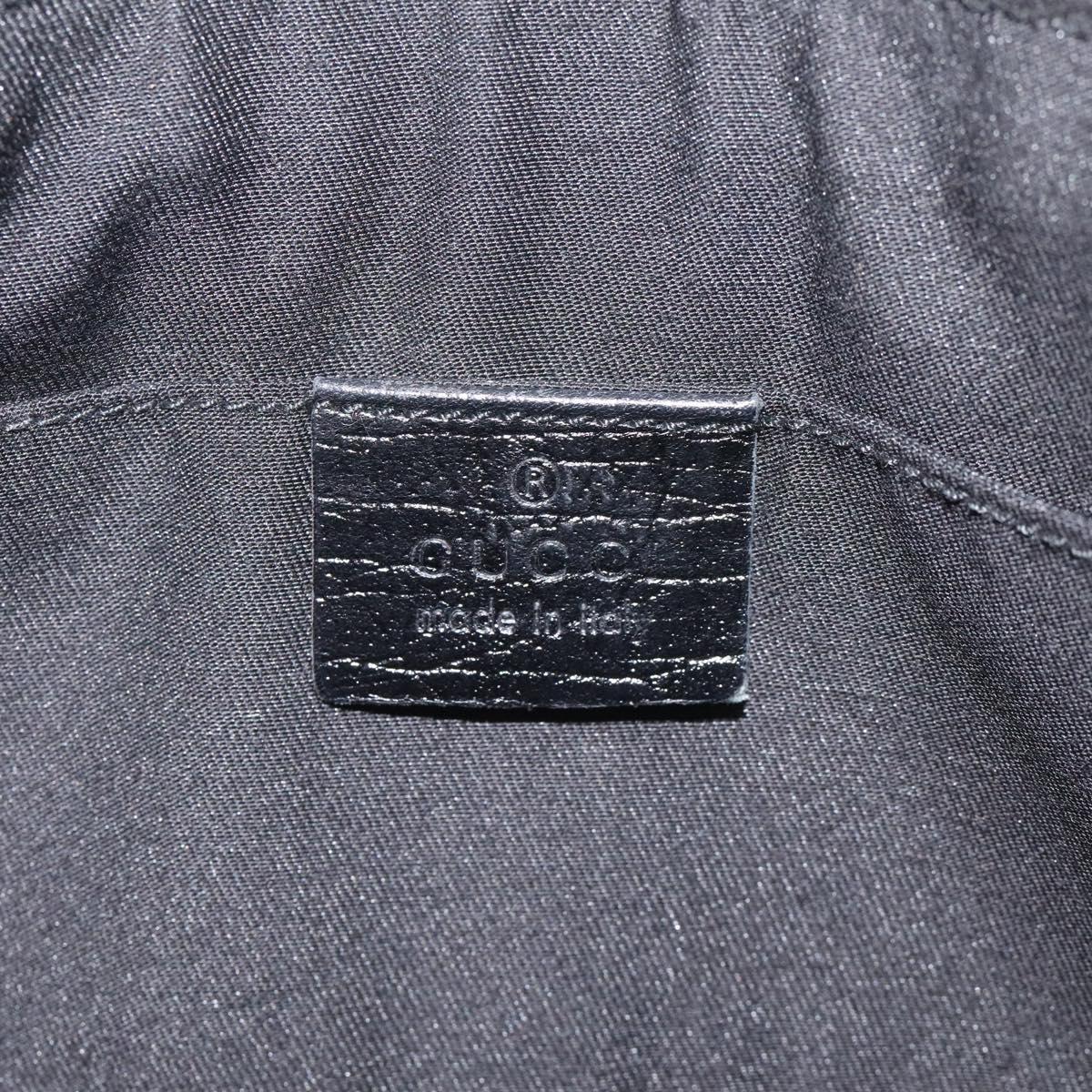 GUCCI GG Canvas Sherry Line Accessory Pouch Black Khaki 145970 Auth KD125V