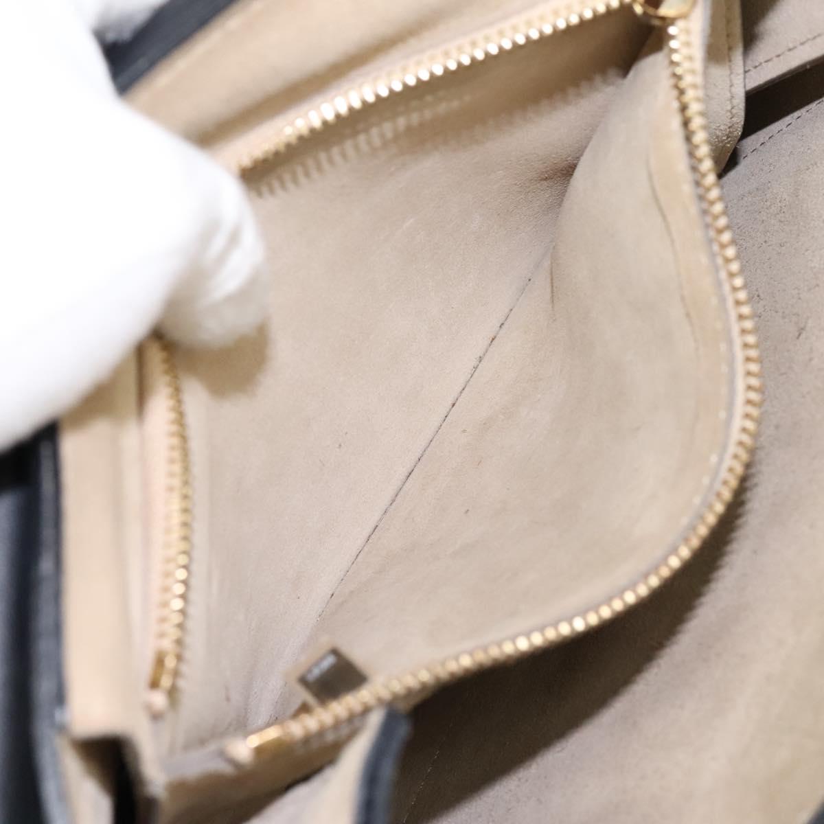 Chloe Fay Shoulder Bag Suede Leather Black Auth KD130