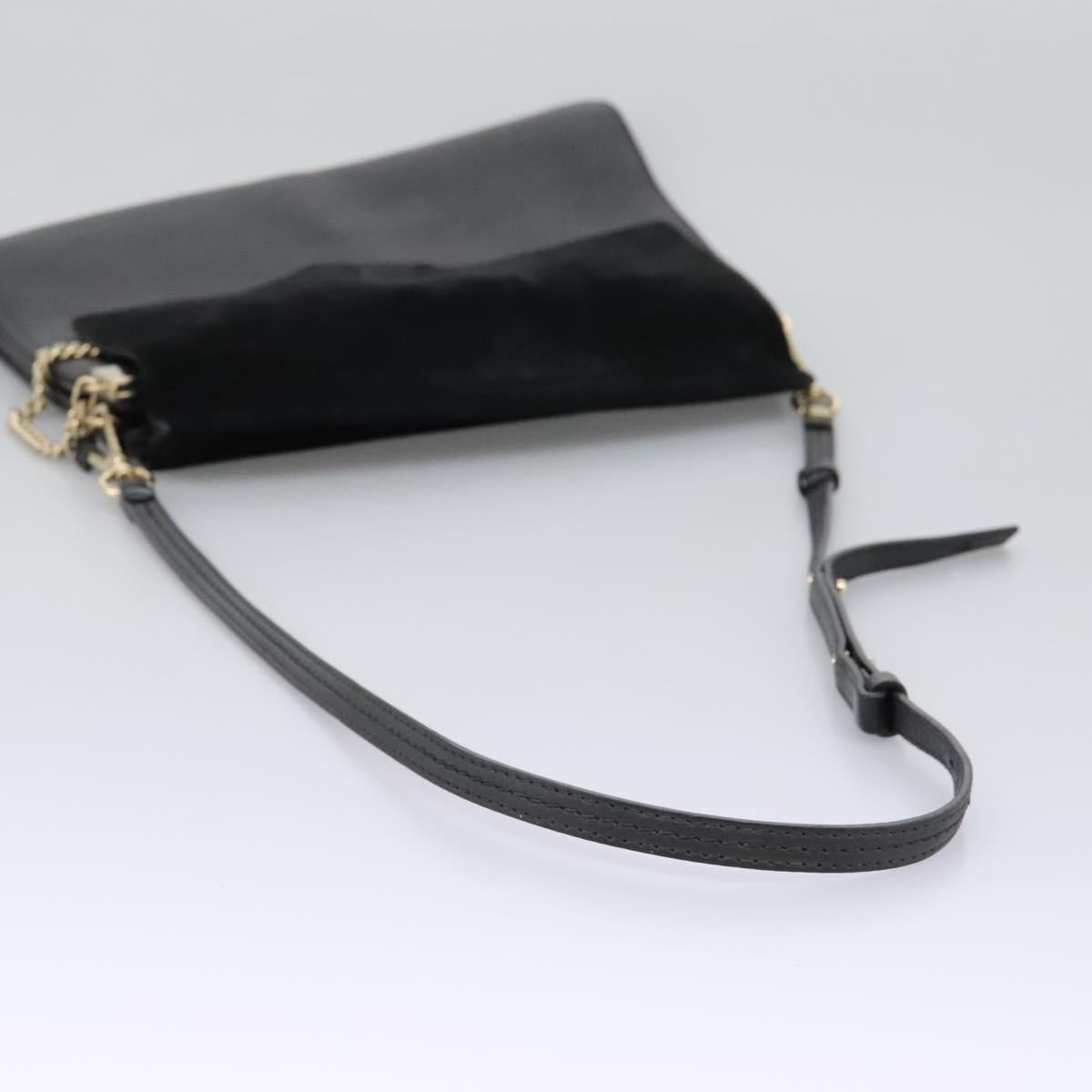 Chloe Fay Shoulder Bag Suede Leather Black Auth KD130