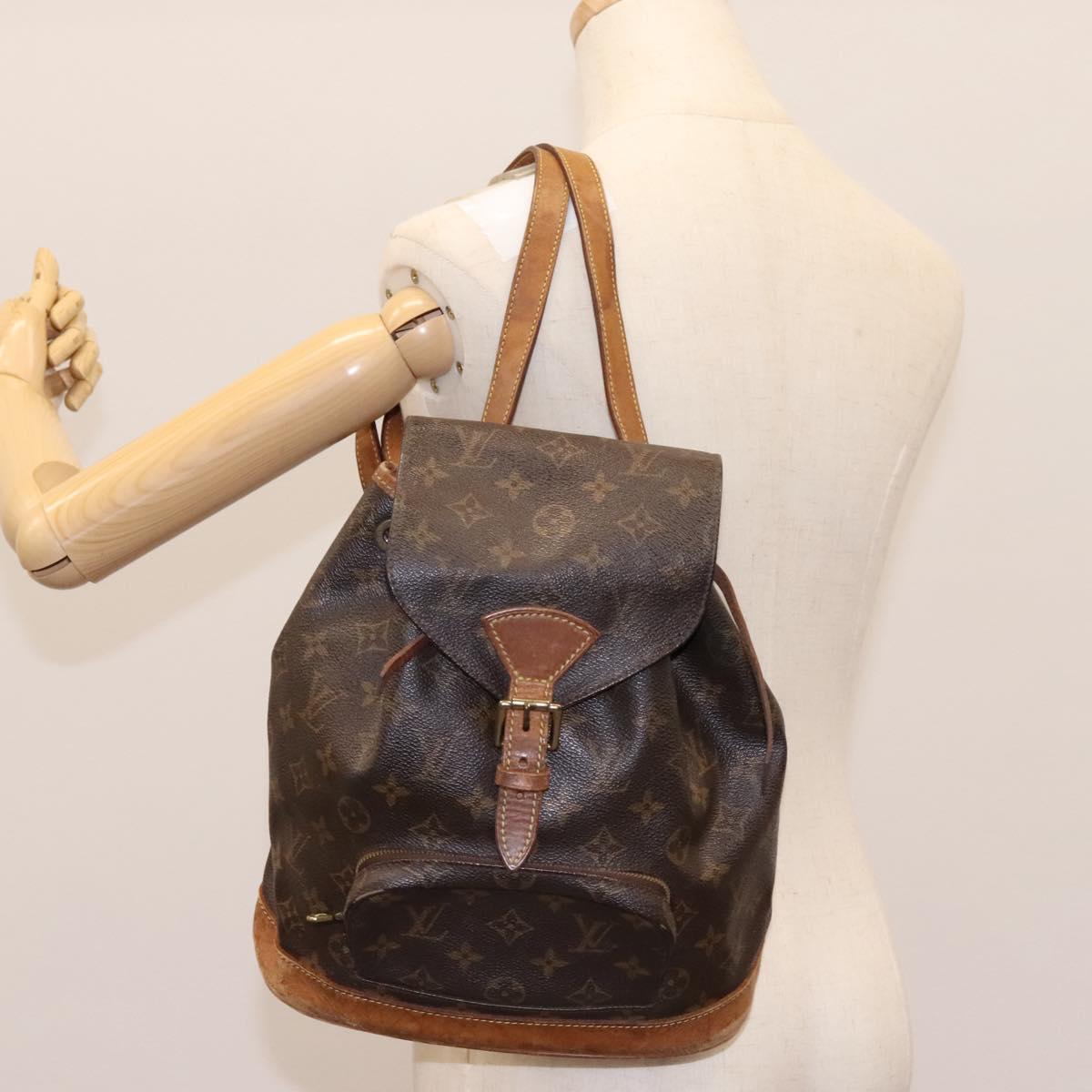 LOUIS VUITTON Monogram Montsouris MM Backpack M51136 LV Auth KD150