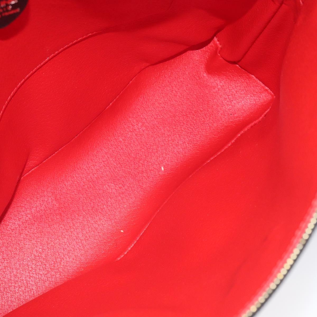 CELINE Shoulder Bag Leather Black Gold Auth KD180