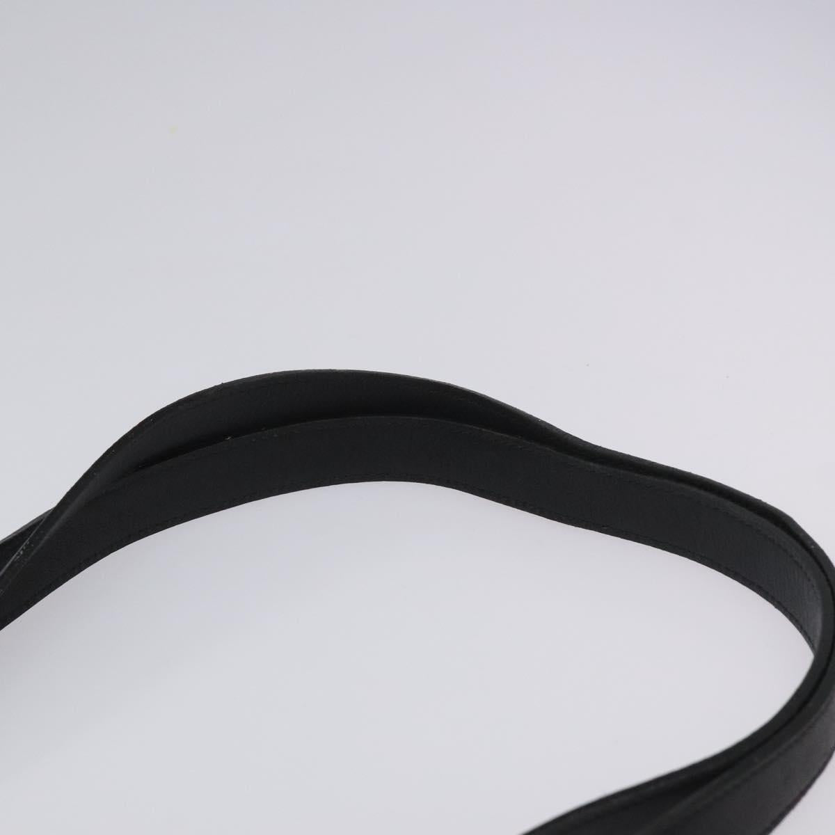 CELINE Shoulder Bag Leather Black Gold Auth KD180