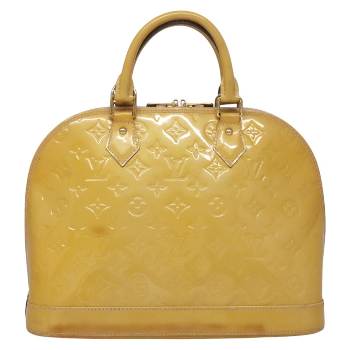 LOUIS VUITTON Monogram Vernis Alma PM Hand Bag 2way Dunne M90170 LV Auth KD187