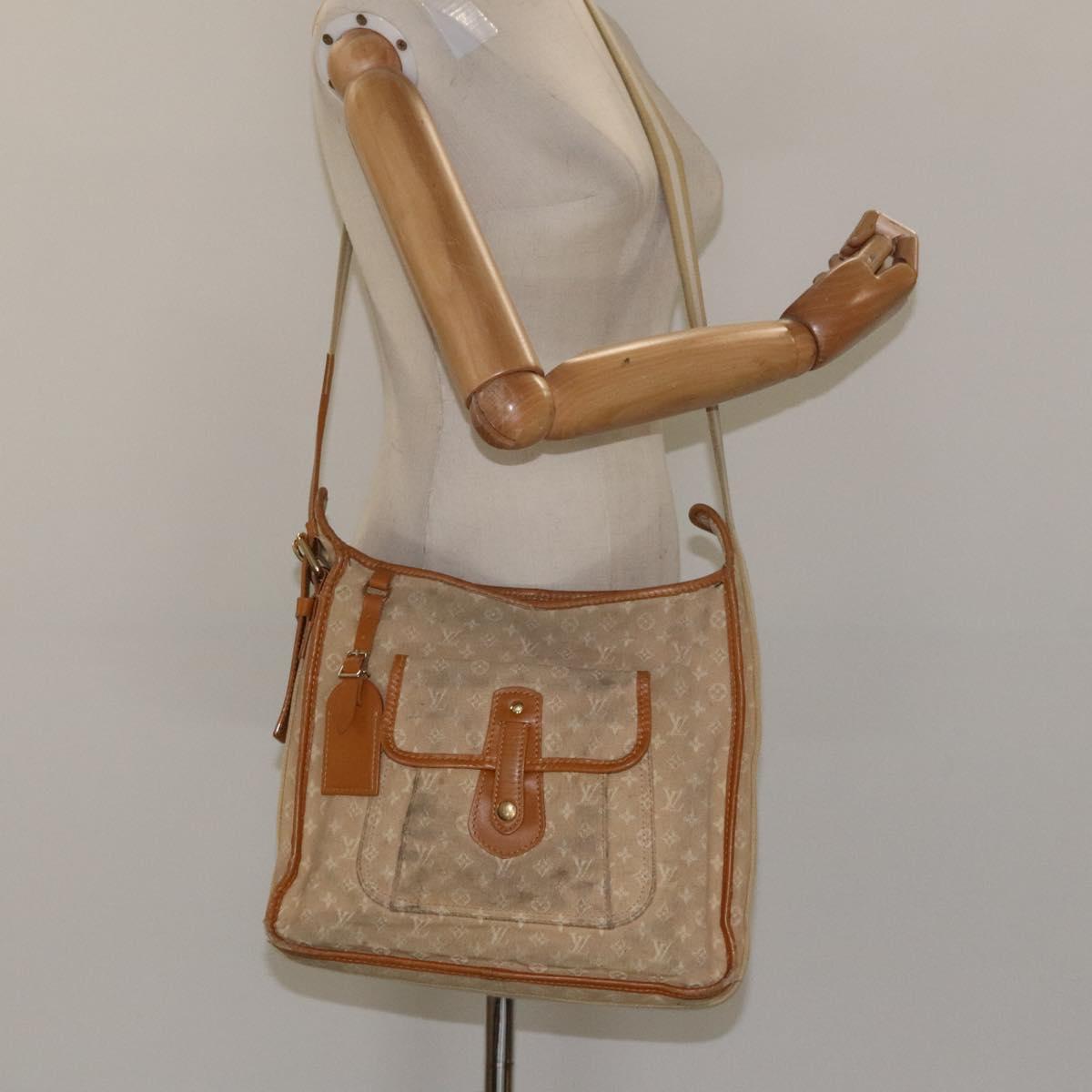 LOUIS VUITTON Monogram Mini Buzas Marie Kate Bag Beige M92323 LV Auth KD189