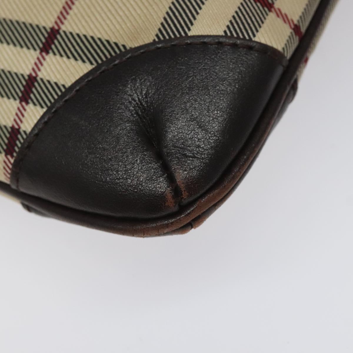 BURBERRY Nova Check Shoulder Bag Canvas Beige Auth KD198