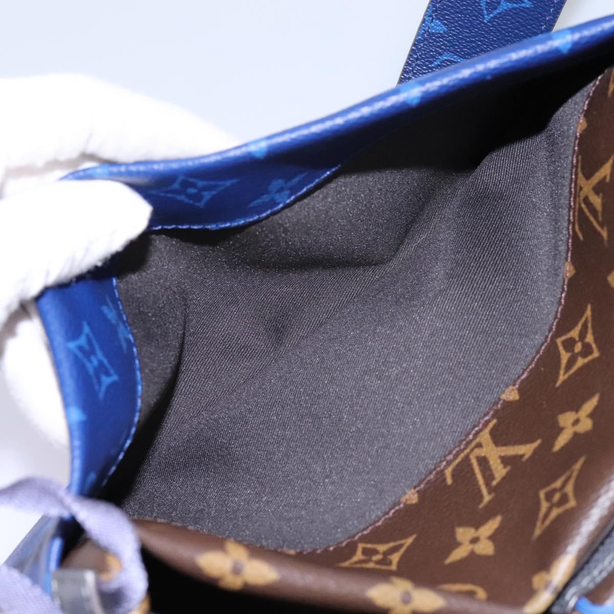 LOUIS VUITTON Monogram Pacific Split Sacoche Shoulder Bag Blue M43854 Auth KD201