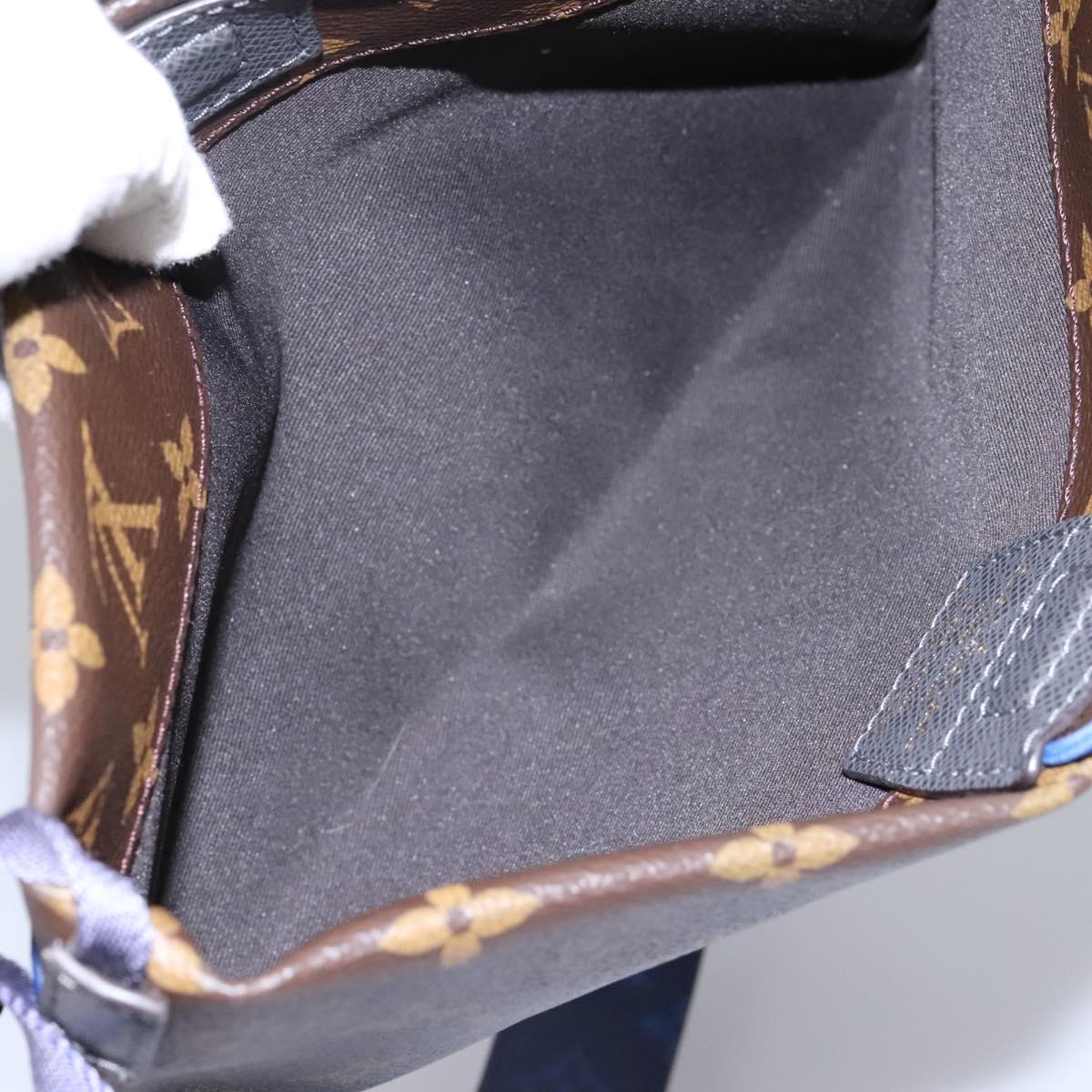 LOUIS VUITTON Monogram Pacific Split Sacoche Shoulder Bag Blue M43854 Auth KD201