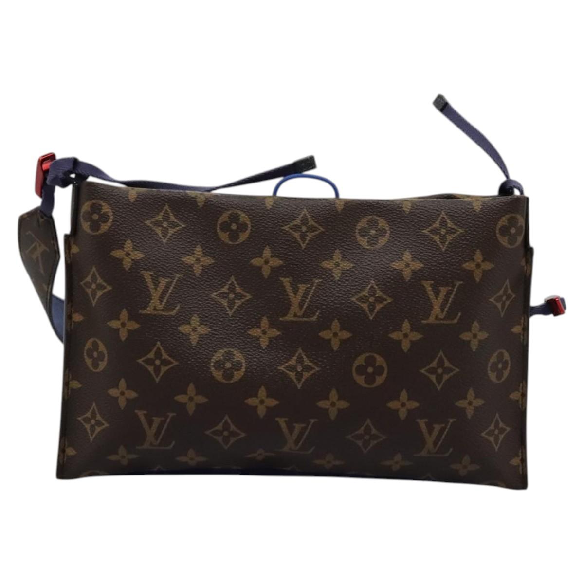 LOUIS VUITTON Monogram Pacific Split Sacoche Shoulder Bag Blue M43854 Auth KD201
