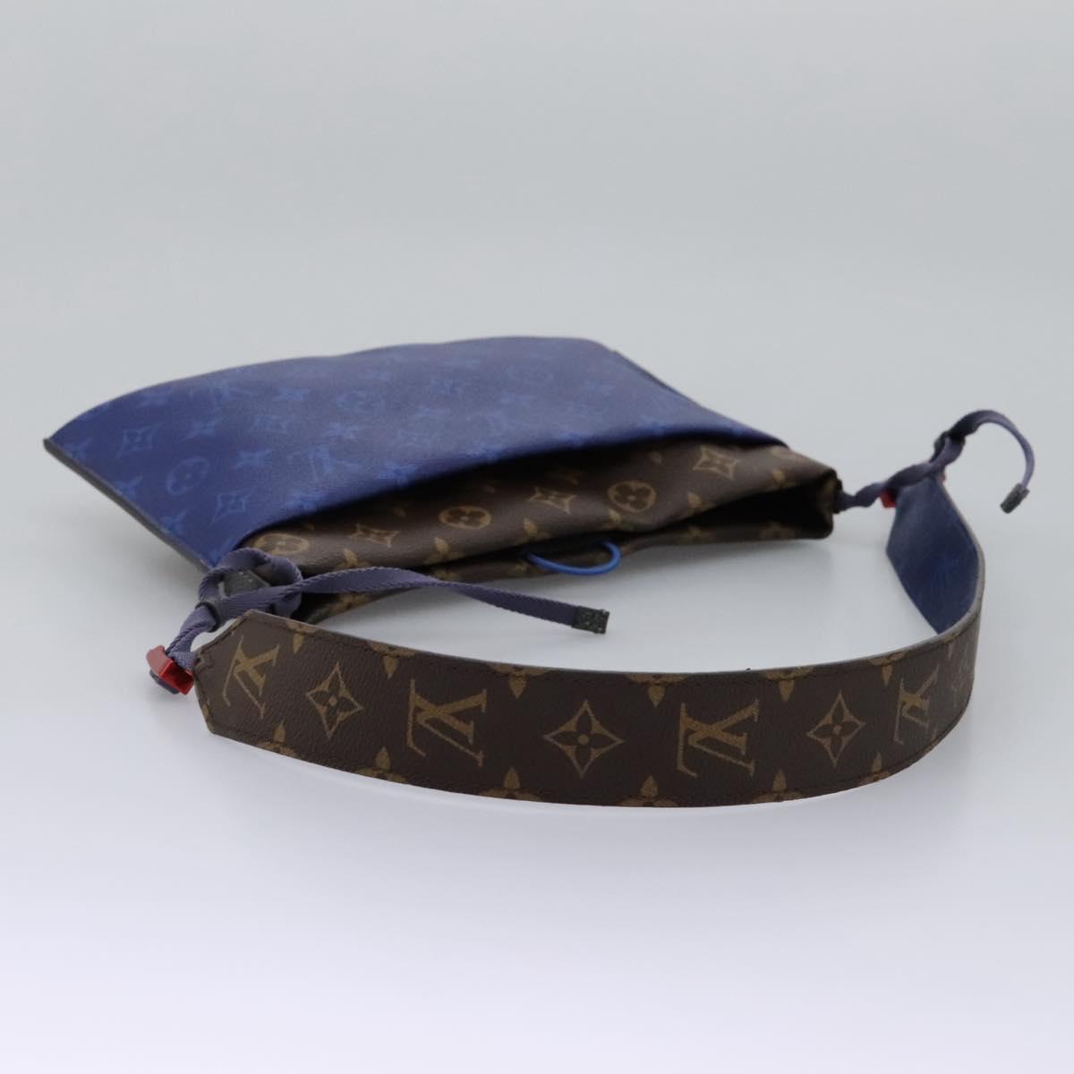 LOUIS VUITTON Monogram Pacific Split Sacoche Shoulder Bag Blue M43854 Auth KD201