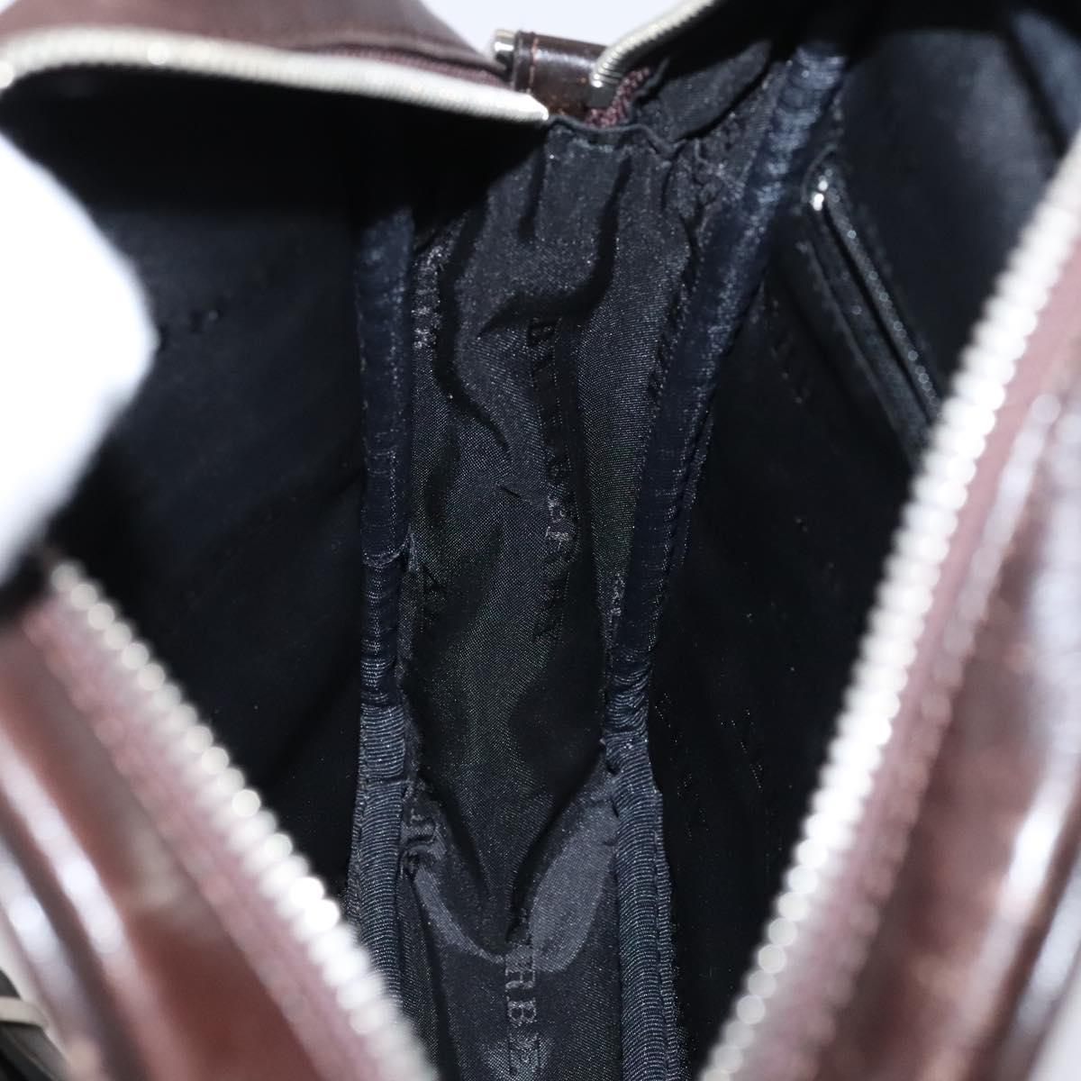 BURBERRY Nova Check Shoulder Bag Canvas Beige Auth KD202