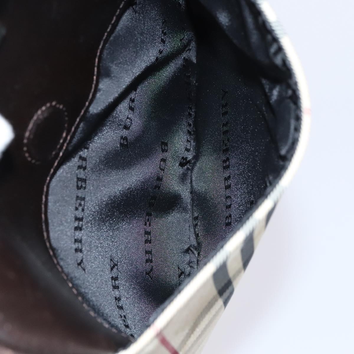 BURBERRY Nova Check Shoulder Bag Canvas Beige Auth KD202