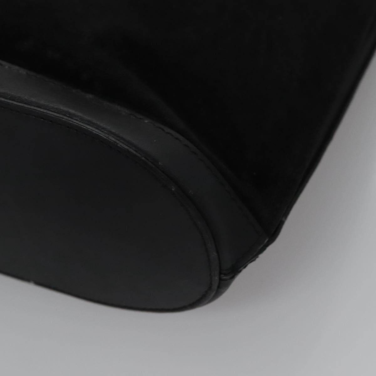 CELINE Shoulder Bag Suede Black Auth KD203