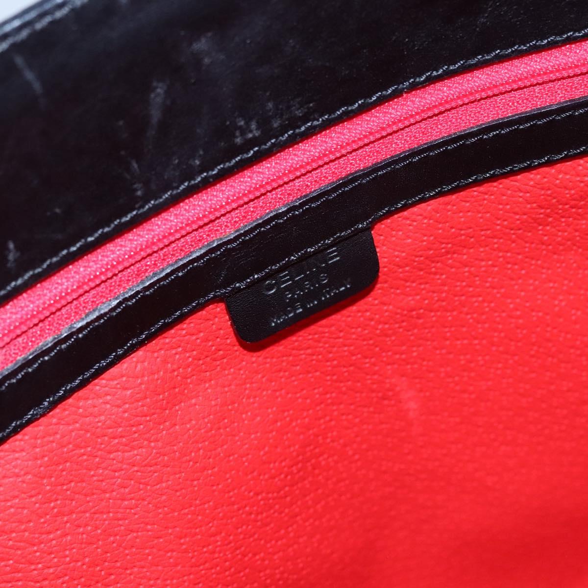 CELINE Shoulder Bag Suede Black Auth KD203