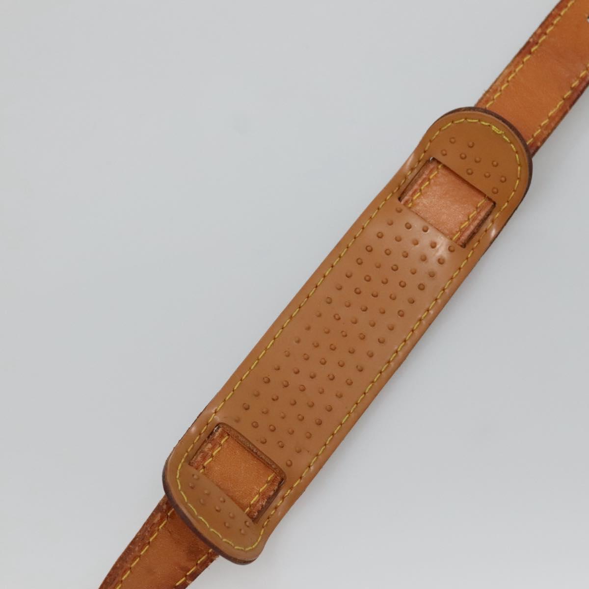 LOUIS VUITTON Adjustable Shoulder Strap Leather 32.3""-39.8"" Beige Auth KD205