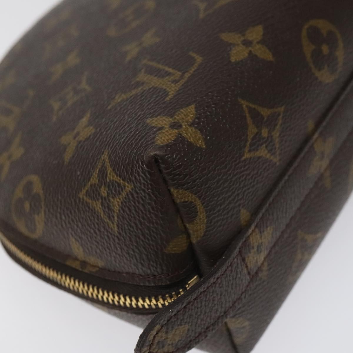 LOUIS VUITTON Monogram Trousse Demi Ronde Cosmetic Pouch M47520 LV Auth KD207