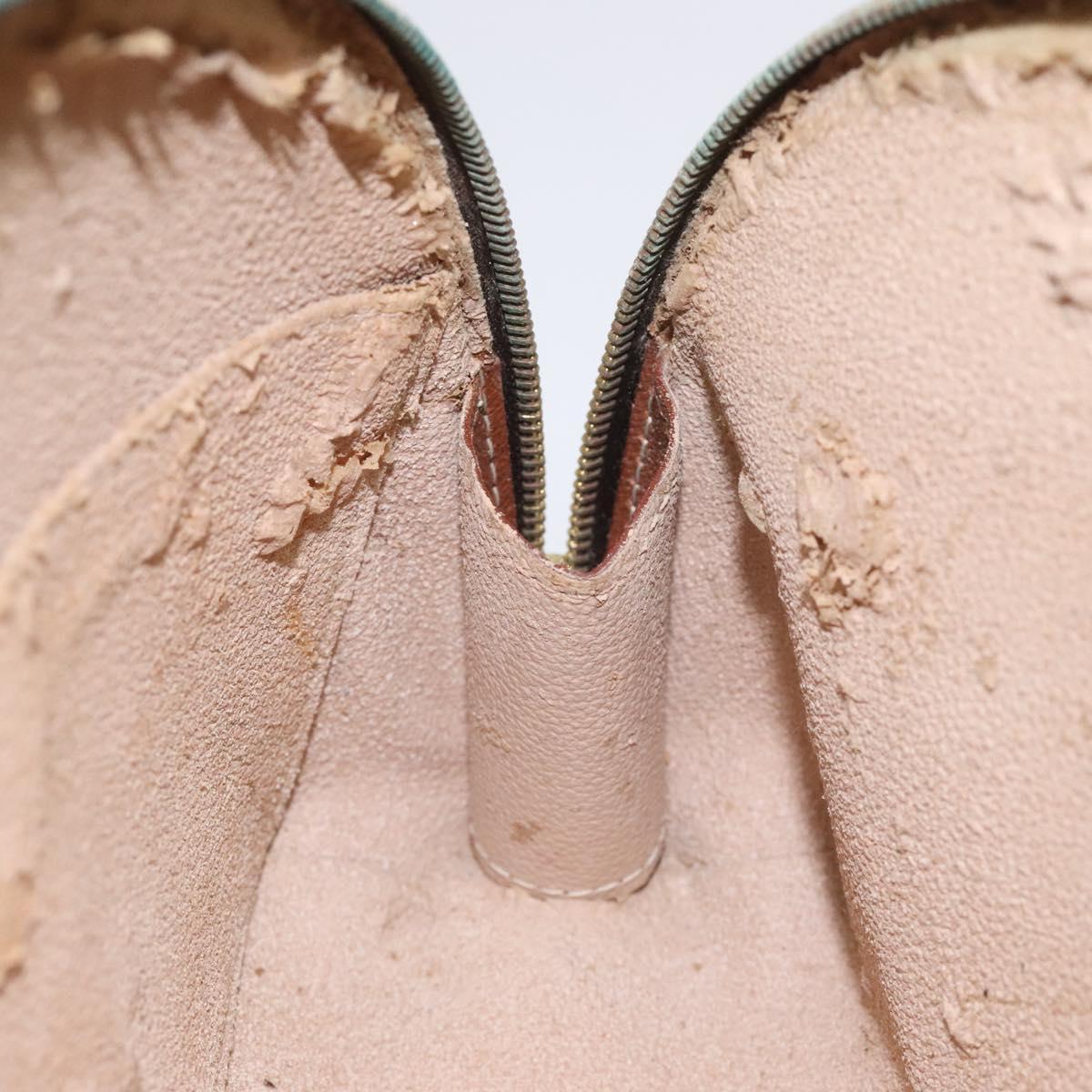 LOUIS VUITTON Monogram Trousse Demi Ronde Cosmetic Pouch M47520 LV Auth KD207