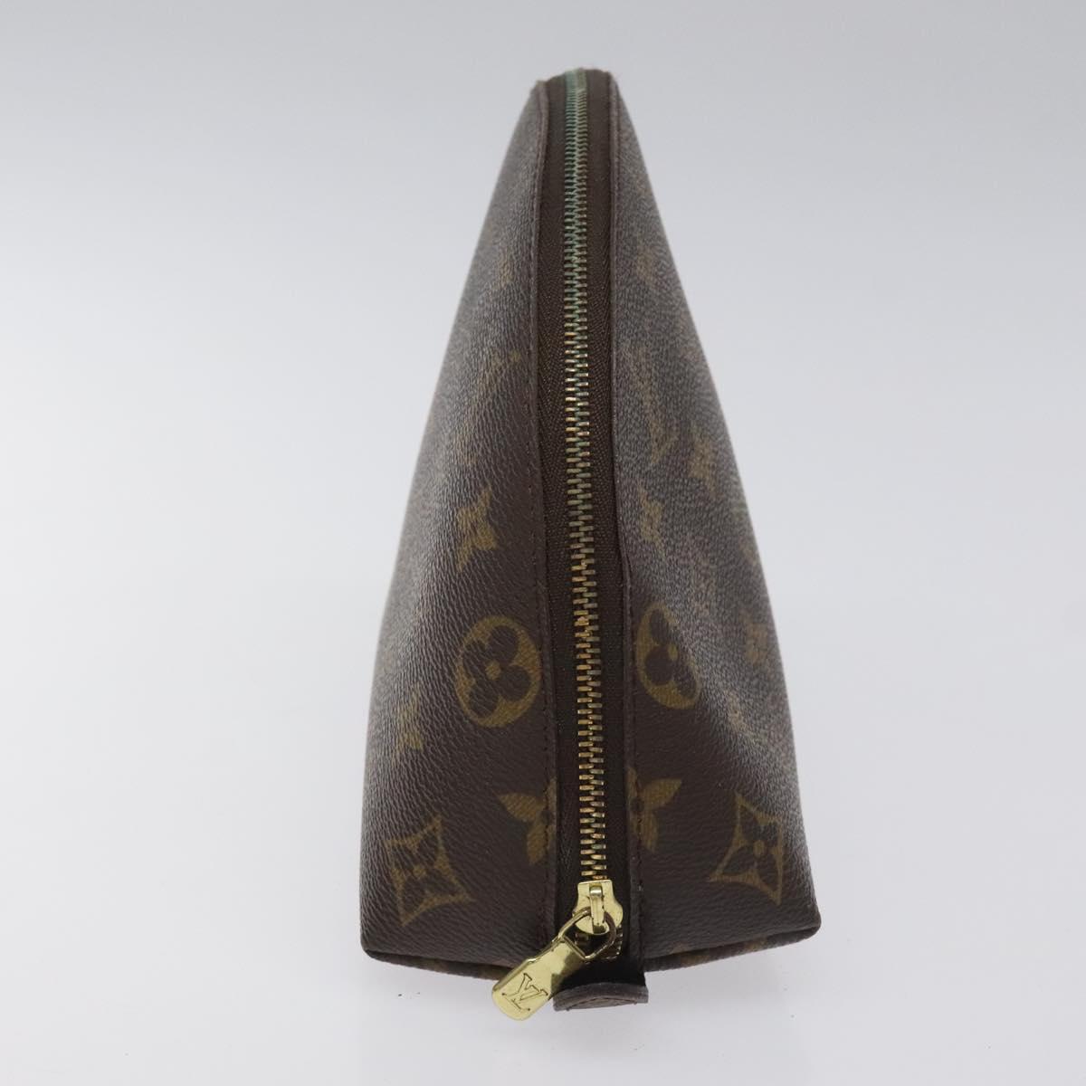 LOUIS VUITTON Monogram Trousse Demi Ronde Cosmetic Pouch M47520 LV Auth KD207